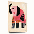 Modern Geometric Elephant Girls Room Wall Art – Kids Art Print