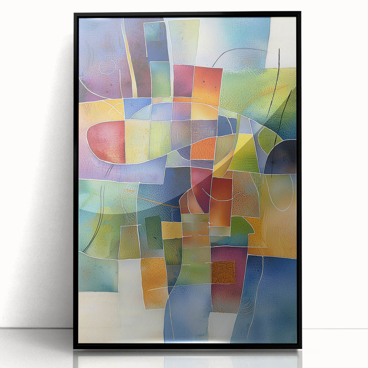Vibrant Geometric Wall Art – Multicolor Modern Canvas Print