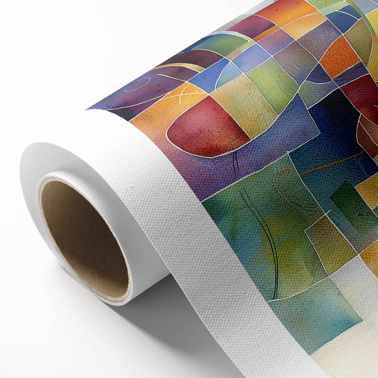Vibrant Geometric Wall Art – Multicolor Modern Canvas Print