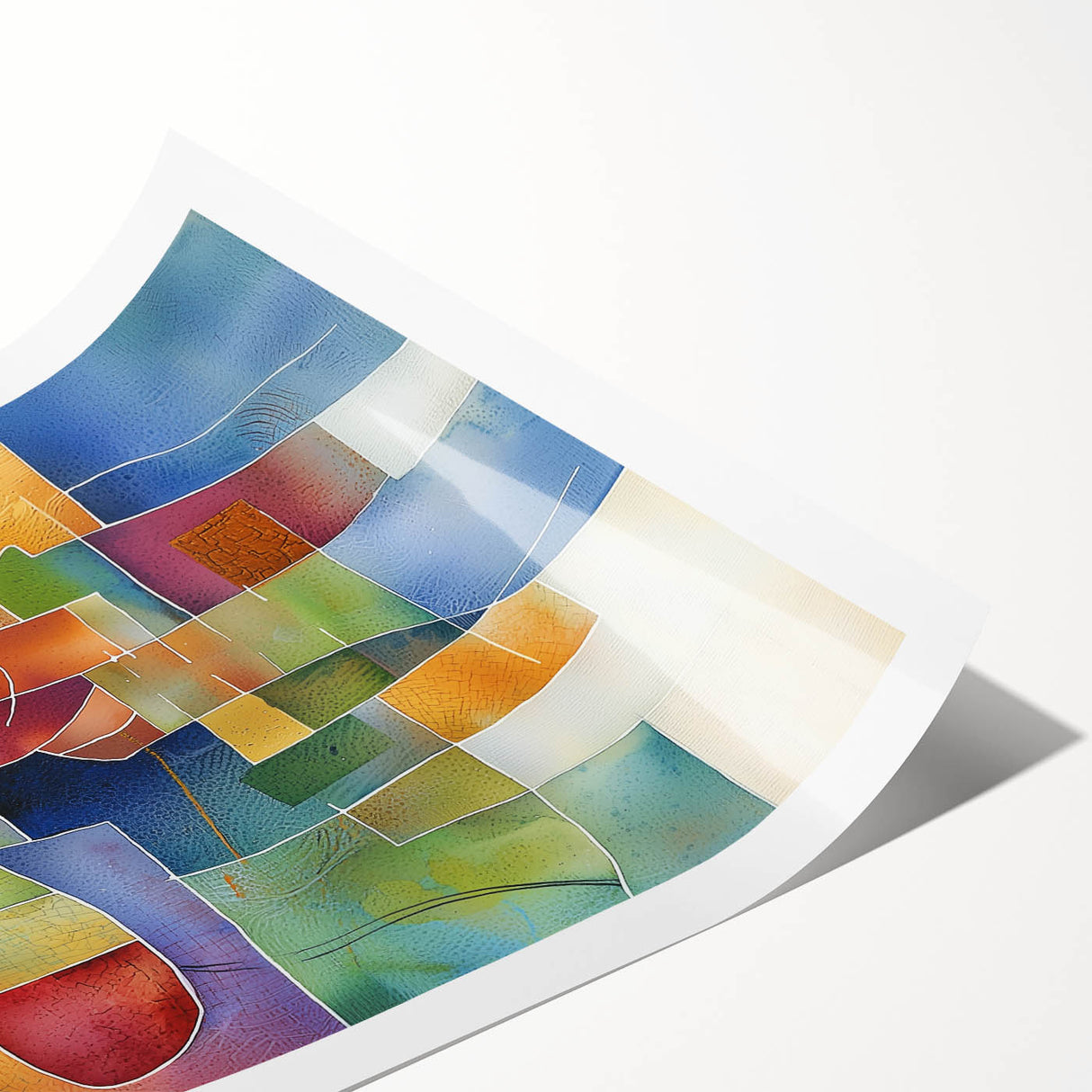 Vibrant Geometric Wall Art – Multicolor Modern Canvas Print