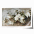 Vibrant abstract floral design rolled canvas print showcasing a blend of bold colors and intricate patterns, elegantly packaged in a protective cardboard tube.