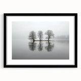 Abstract landscape artwork framed in black with a white mat, showcasing vibrant colors and unique patterns, perfect for modern home decor.