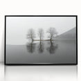 Abstract landscape artwork in a sleek black frame, showcasing vibrant colors and fluid shapes, perfect for modern home decor. Ideal for adding a touch of elegance to any room.