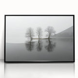 Abstract landscape artwork in a sleek black frame, showcasing vibrant colors and fluid shapes, perfect for modern home decor. Ideal for adding a touch of elegance to any room.