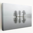 Abstract landscape stretched canvas art showcasing vibrant colors and fluid shapes, perfect for modern home decor. Side view highlights the canvas's texture and thickness, ideal for adding a contemporary touch to any room.