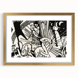 Modern Expressionism Wall Art | Abstract Black and White Print