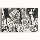 Modern Expressionism Wall Art | Abstract Black and White Print