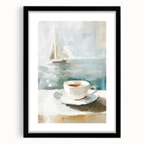 Extra large abstract art print featuring vibrant, textured splashes of color on a black framed canvas.