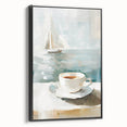 Black and white vintage poster art of a landscape on framed canvas, suitable for bedroom wall decor.