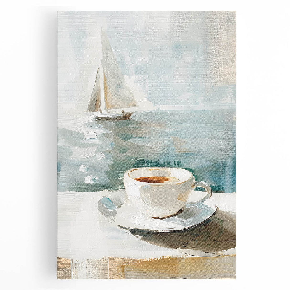 Large black and white stretched canvas featuring assorted kitchen utensils, ideal for kitchen wall art.