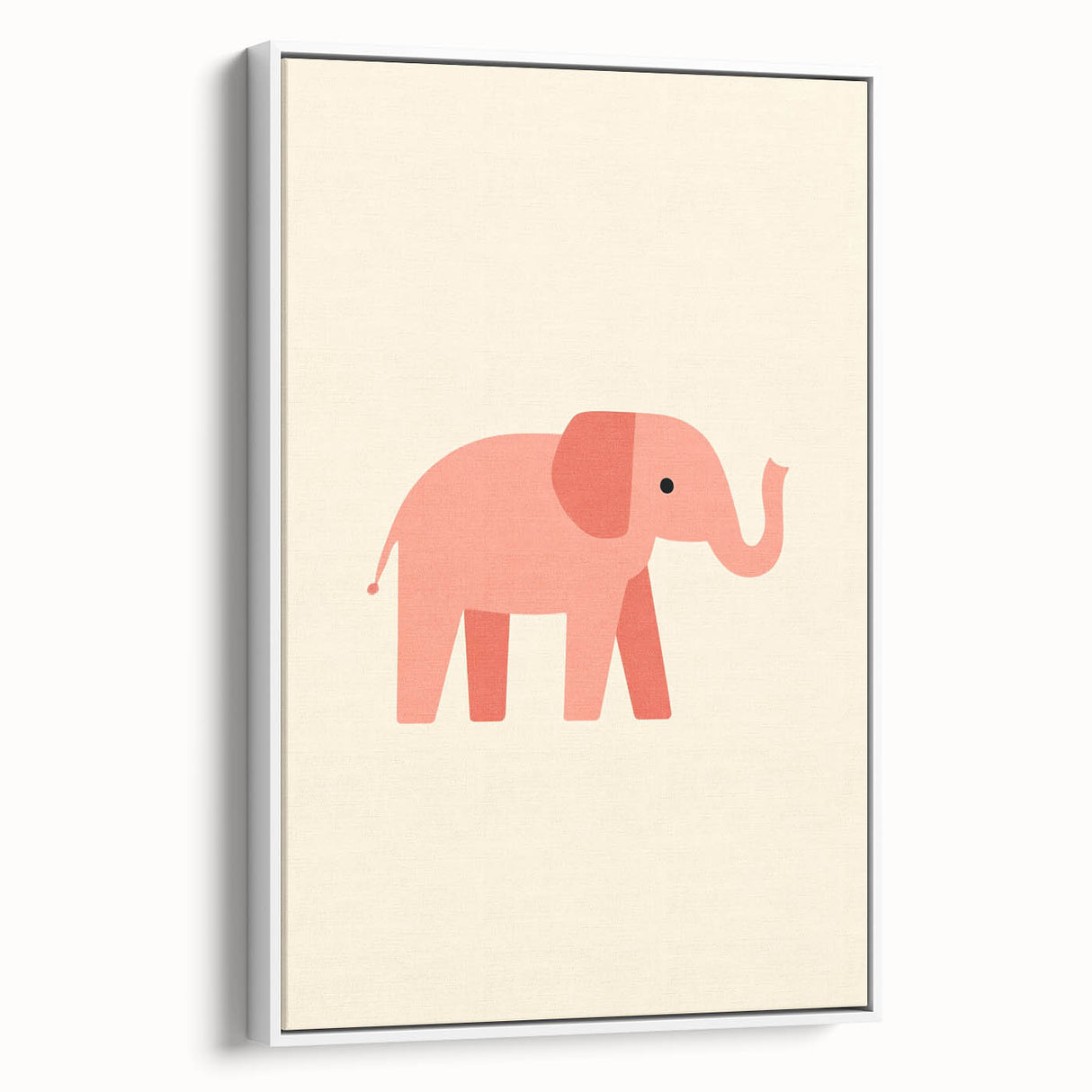 Minimalist Pink Elephant Girls Room Wall Art – Kids Art Print