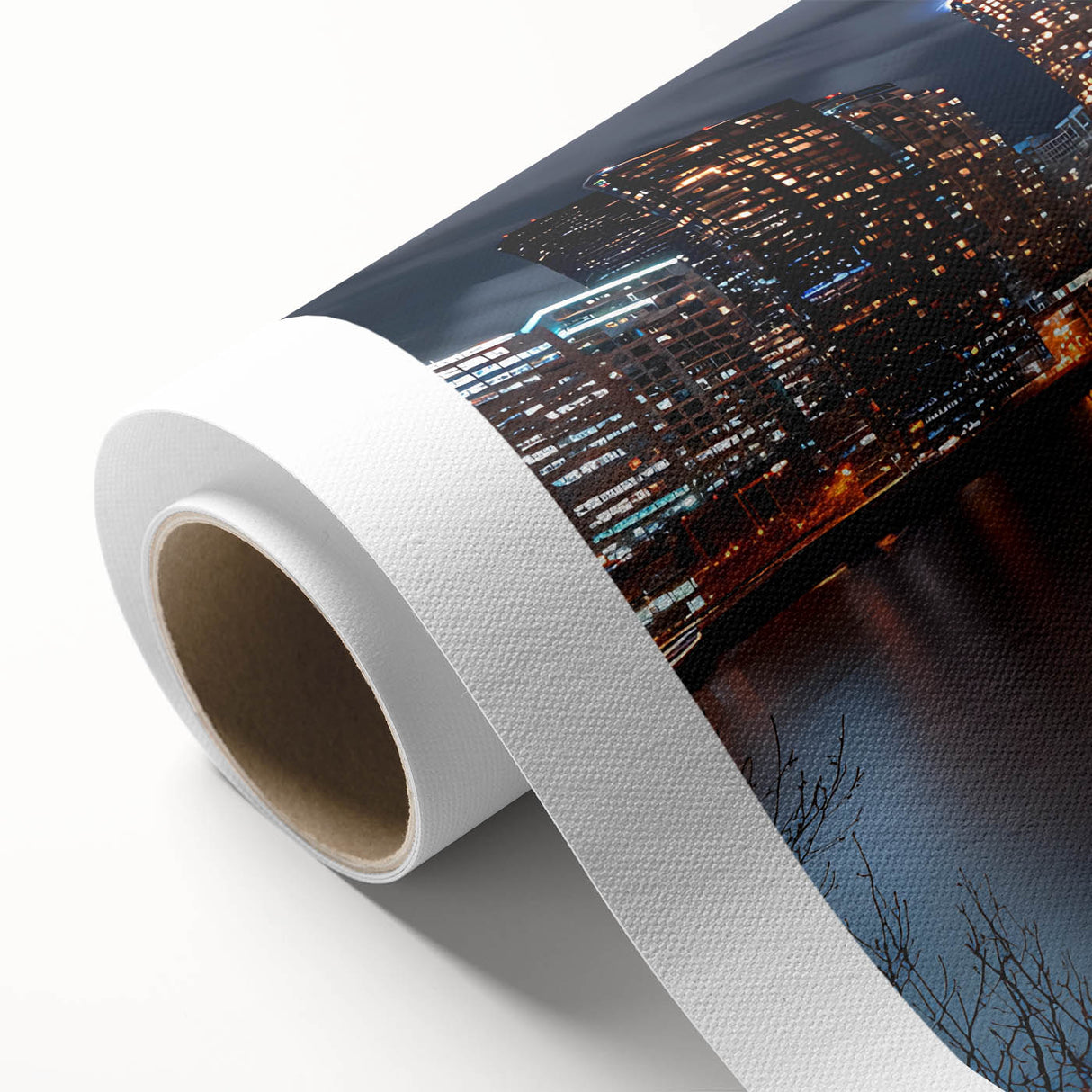 Urban City Light Trails Wall Art – Abstract Night Motion Photography