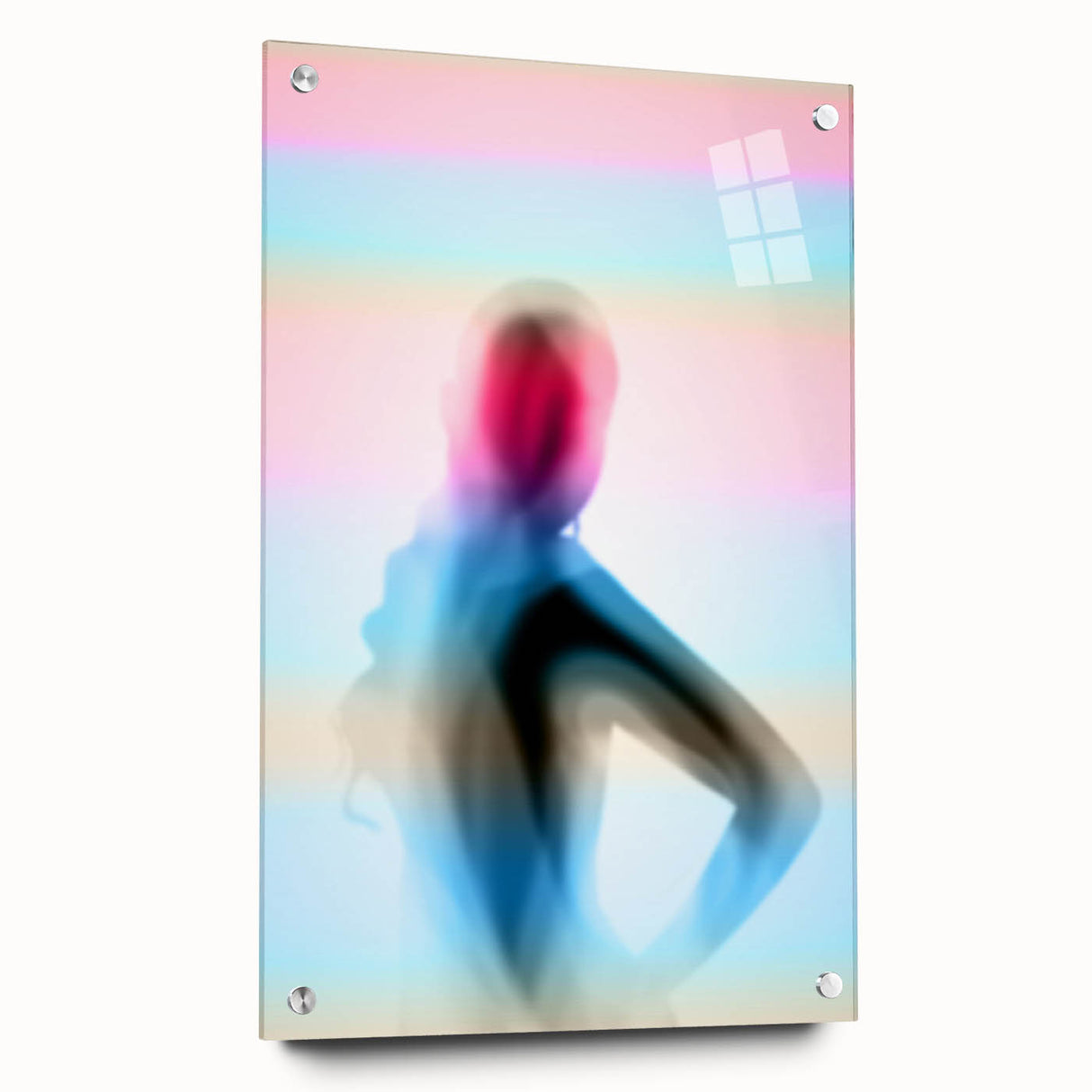 Color Veil – Emotive Minimalist Figure Wall Art with Pastel Glow