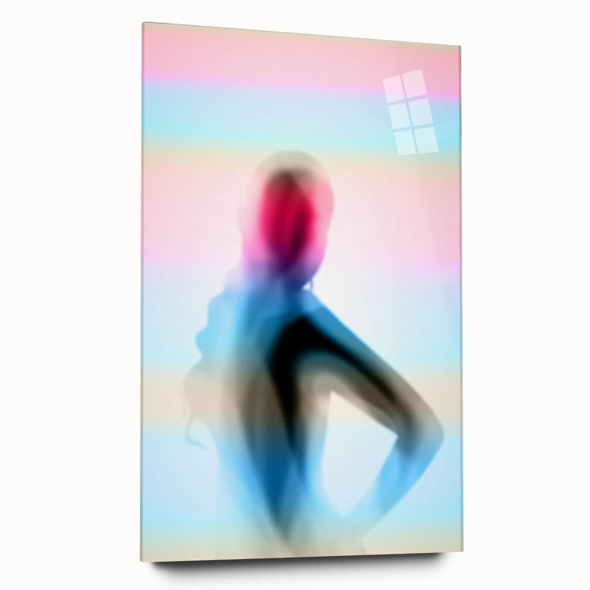 Color Veil – Emotive Minimalist Figure Wall Art with Pastel Glow