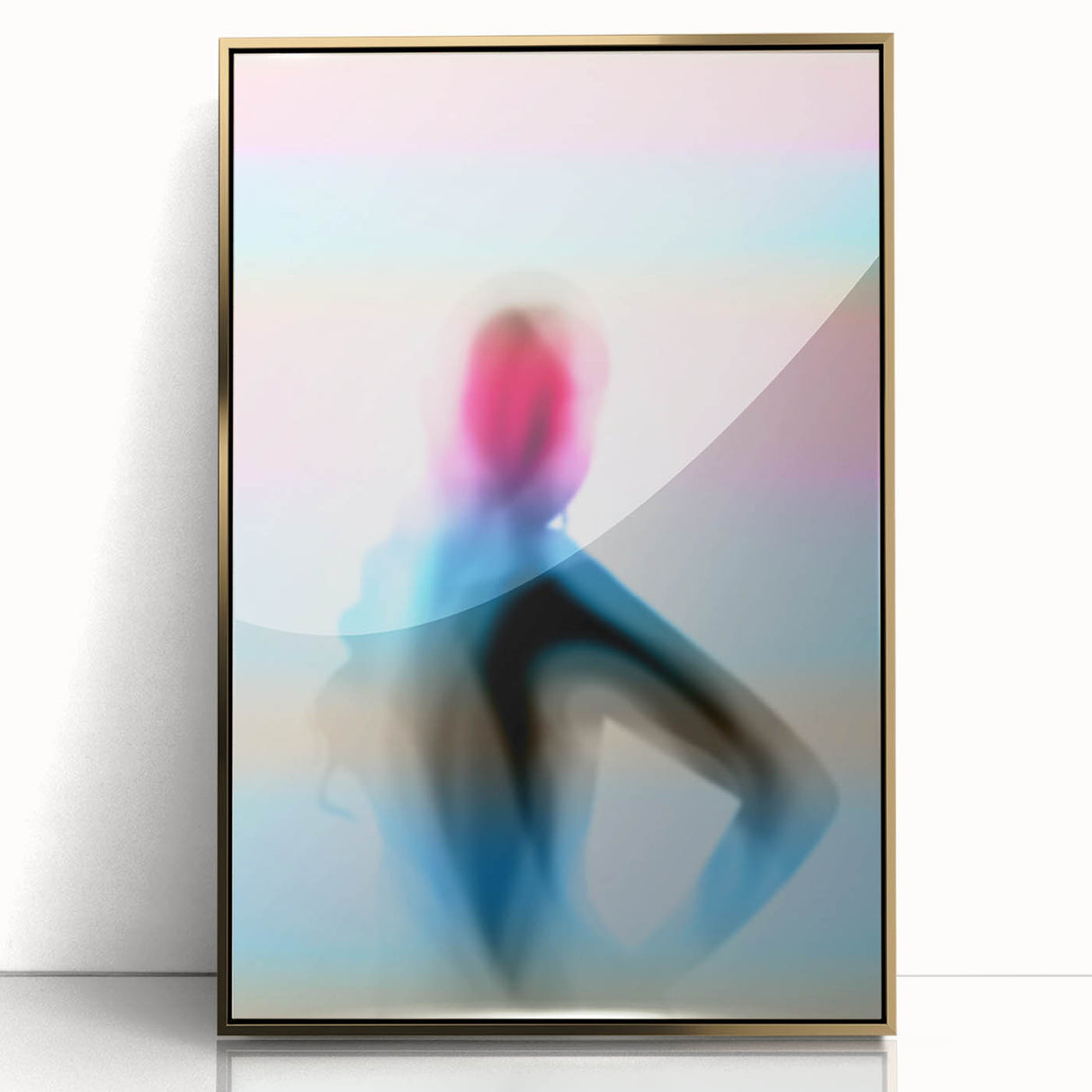 Color Veil – Emotive Minimalist Figure Wall Art with Pastel Glow