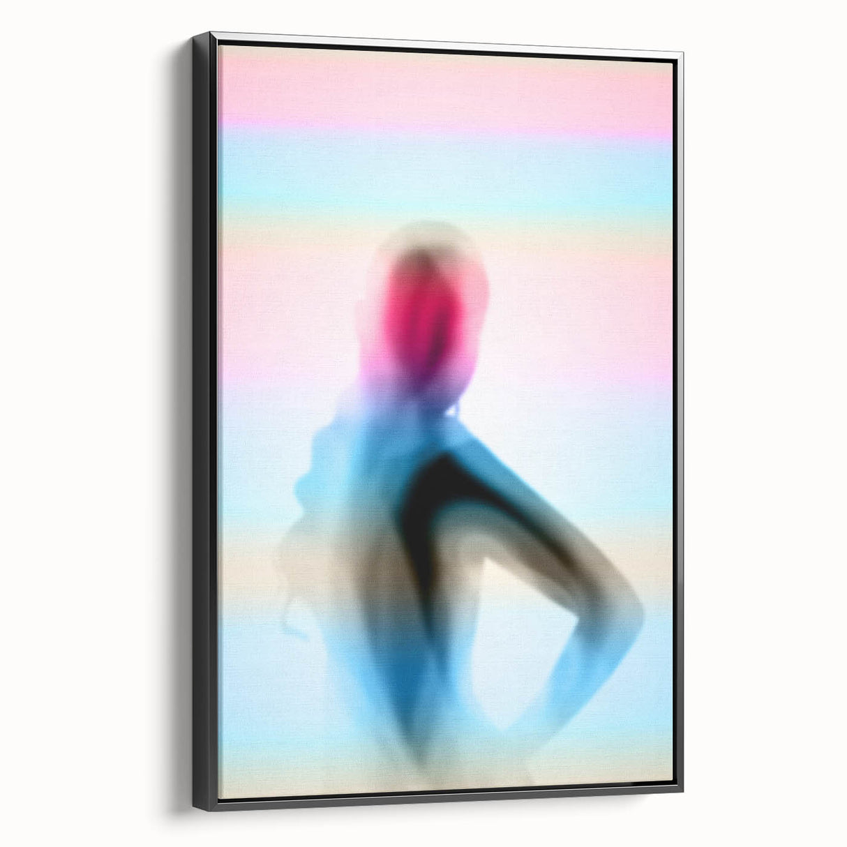 Color Veil – Emotive Minimalist Figure Wall Art with Pastel Glow