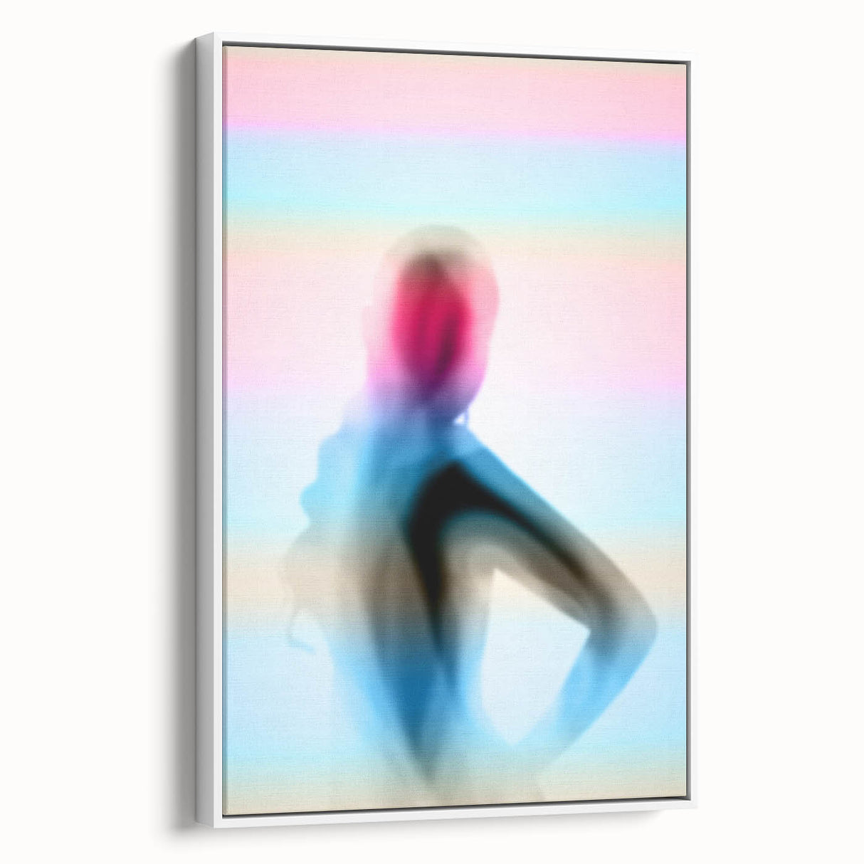 Color Veil – Emotive Minimalist Figure Wall Art with Pastel Glow