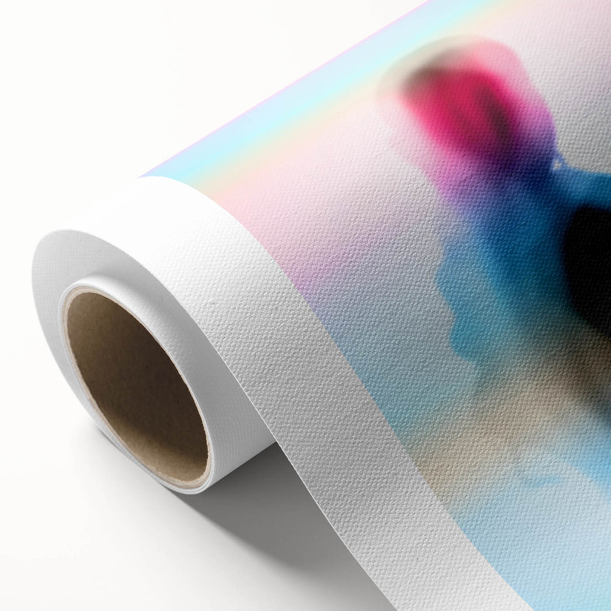 Color Veil – Emotive Minimalist Figure Wall Art with Pastel Glow