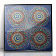 Abstract geometric framed acrylic artwork in black, showcasing intricate patterns and shapes, ideal for modern decor. Perfect for enhancing contemporary spaces.