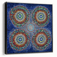 Framed abstract geometric canvas art showcasing a striking black design, viewed from the side, perfect for modern home decor and wall enhancement.