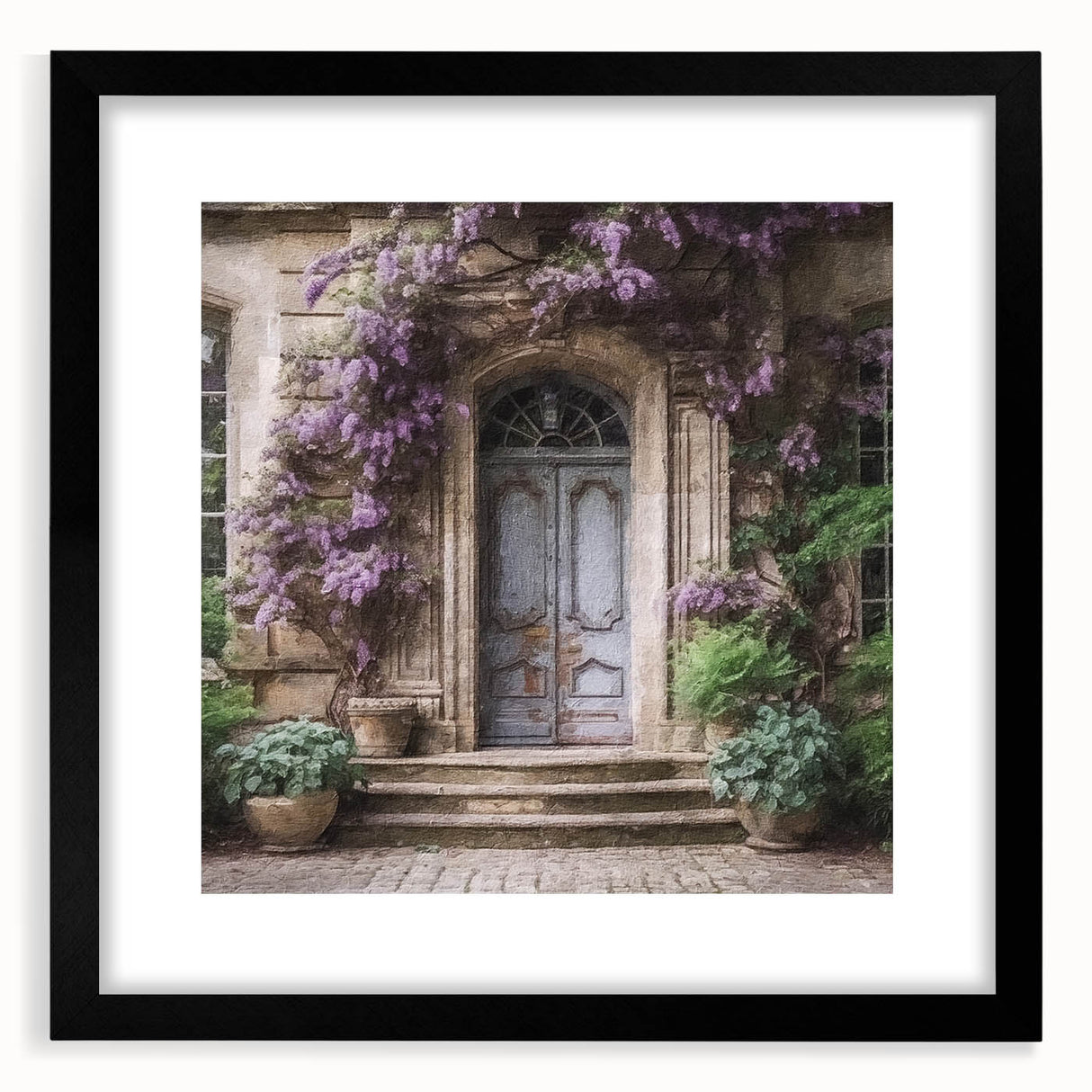 Extra large canvas featuring abstract art prints of colorful, textured doors, ideal for living room decor.