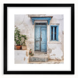 Abstract art print featuring colorful, textured brushstrokes on a large canvas, ideal for living room decor.