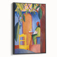 Expressionist Café Scene – Vibrant Abstract Turkish Café Wall Art