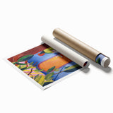 Expressionist Café Scene – Vibrant Abstract Turkish Café Wall Art