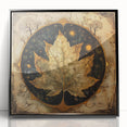 Framed wall art featuring a vibrant floral and botanical design in acrylic, with a sleek black frame, ideal for modern home decor. Perfect for nature enthusiasts.