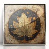 Framed wall art featuring a vibrant design of flowers and botanical leaves with a sleek silver acrylic frame, perfect for enhancing home decor aesthetics.