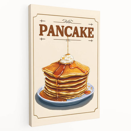 Large canvas print featuring an array of pastries in soft, warm tones, ideal for kitchen wall art.
