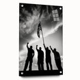Patriotic Silhouettes & USA Flag - Independence Day Wall Art