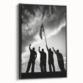 Patriotic Silhouettes & USA Flag - Independence Day Wall Art