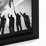 Patriotic Silhouettes & USA Flag - Independence Day Wall Art