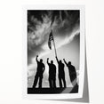 Patriotic Silhouettes & USA Flag - Independence Day Wall Art