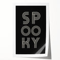 Spooky Typography Halloween Wall Art - Modern Halloween Decor