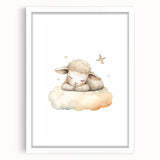 Sleeping Lamb Nursery Wall Art – Baby Room Decor & Kids Prints