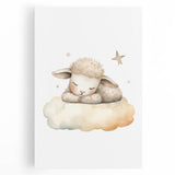 Sleeping Lamb Nursery Wall Art – Baby Room Decor & Kids Prints