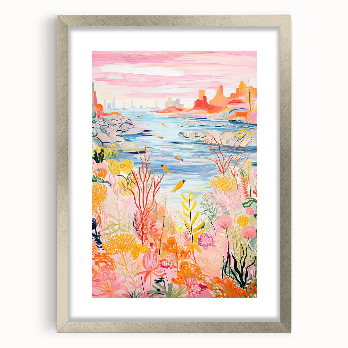 Rolled Paper Art Prints for Kids – Ocean Landscape Wall Decor