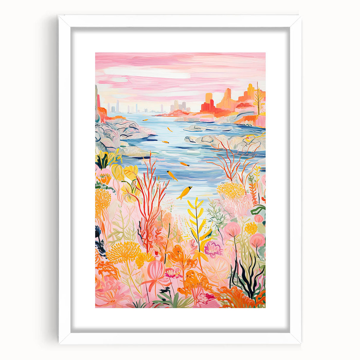 Rolled Paper Art Prints for Kids – Ocean Landscape Wall Decor