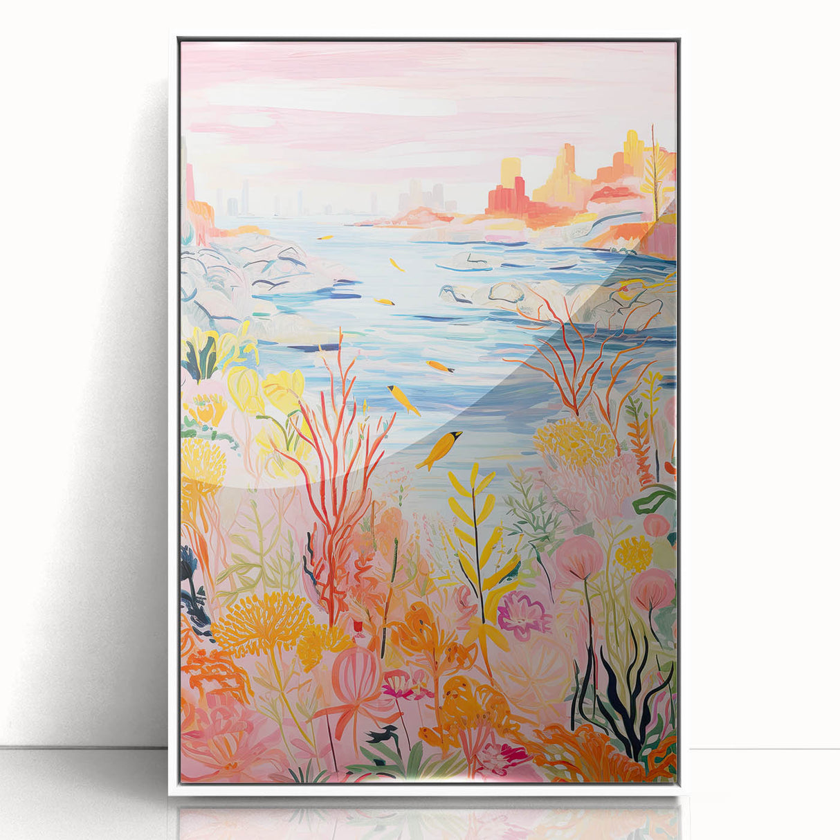 Rolled Paper Art Prints for Kids – Ocean Landscape Wall Decor