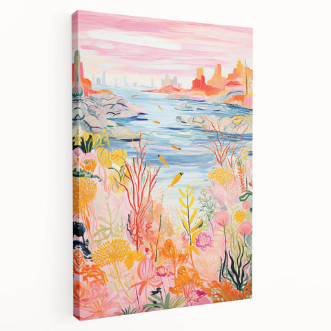 Rolled Paper Art Prints for Kids – Ocean Landscape Wall Decor