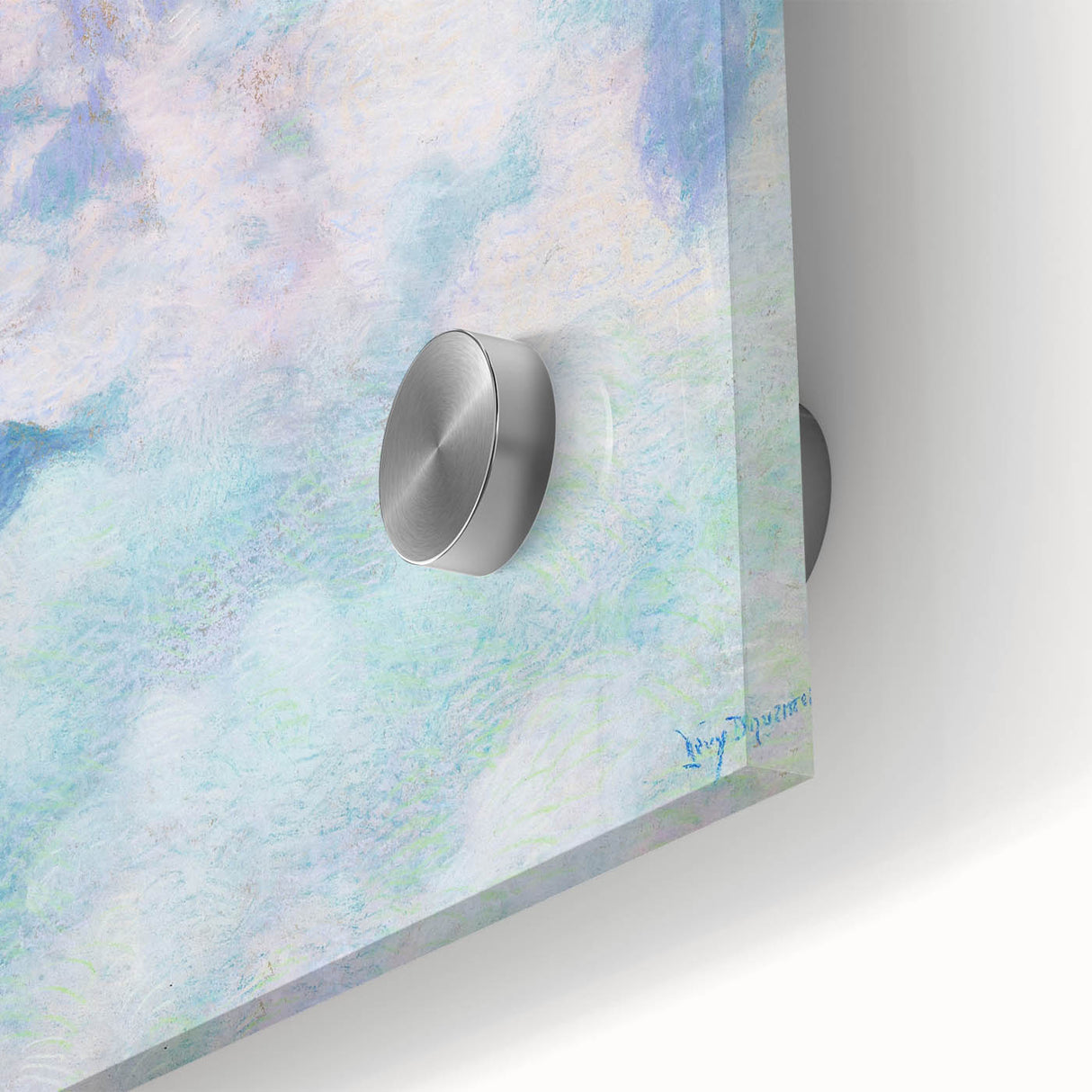 Dreamy Pastel Mountain Landscape - Soft Modern Art Print for Tranquil Decor