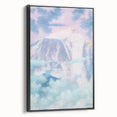Dreamy Pastel Mountain Landscape - Soft Modern Art Print for Tranquil Decor