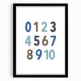 Numbers Typography Art Print – Educational Modern Wall Decor