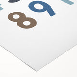 Numbers Typography Art Print – Educational Modern Wall Decor