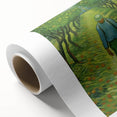 Impressionist-style painting of a vibrant countryside scene on a rolled canvas, ideal for nursery wall art.
