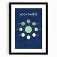 Moon Phases Learning Wall Art - Kids Educational Space Poster
