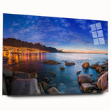 Acrylic print of a large abstract depiction of the African landscape in earthy tones, ideal for bedroom or dining room art.