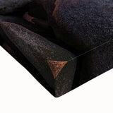 Large art of an African landscape in black and white on stretched canvas, suitable for bedroom wall decor.